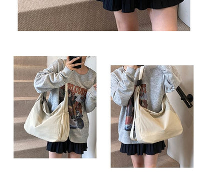 Nylon Plain Bag Crossbody