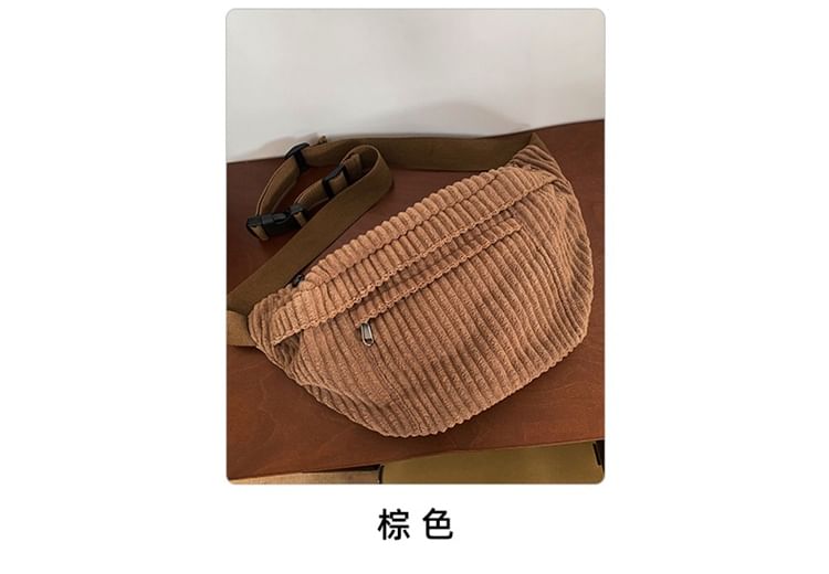 Bag Plain Belt Corduroy