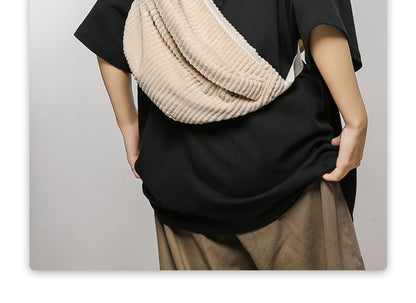 Bag Plain Belt Corduroy