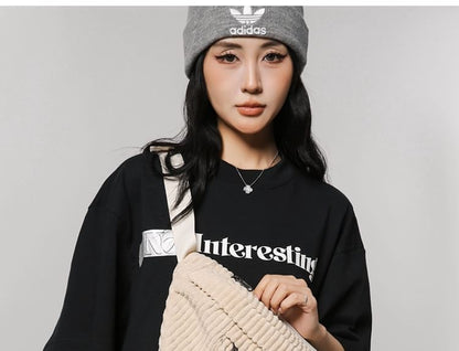 Bag Plain Belt Corduroy