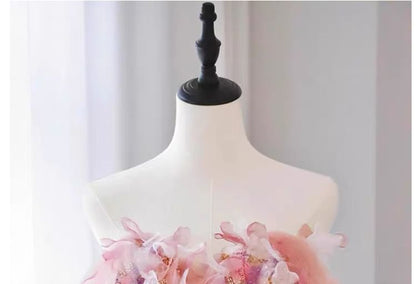 Off-The-Shoulder Floral A-Line Evening Gown