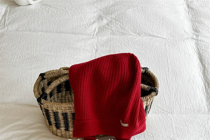 Knit Plain Bonnet Hat