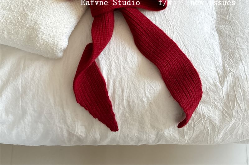 Knit Plain Bonnet Hat