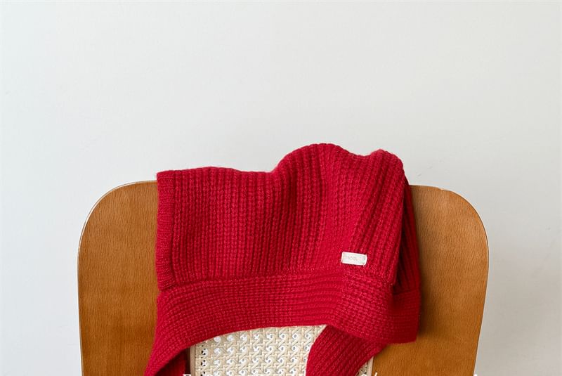 Knit Plain Bonnet Hat