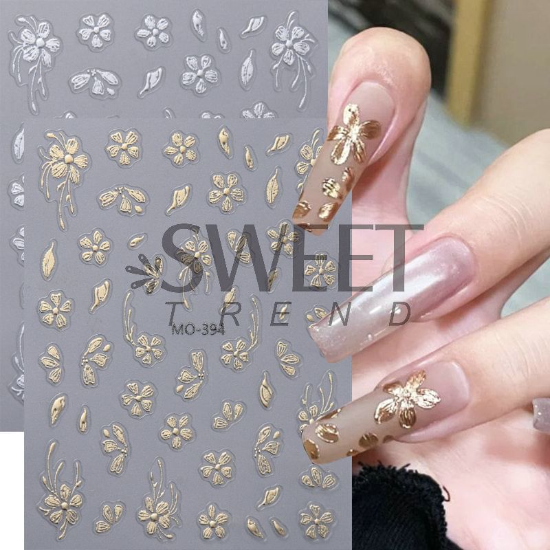 Butterfly Metallic Nail Art Stickers (Various Designs)