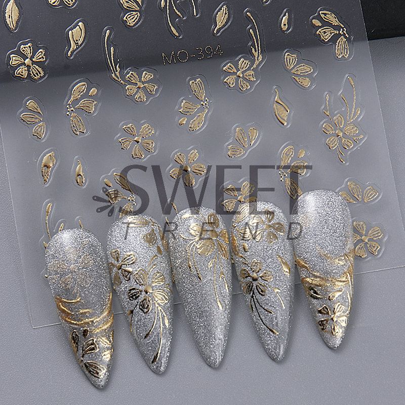 Butterfly Metallic Nail Art Stickers (Various Designs)