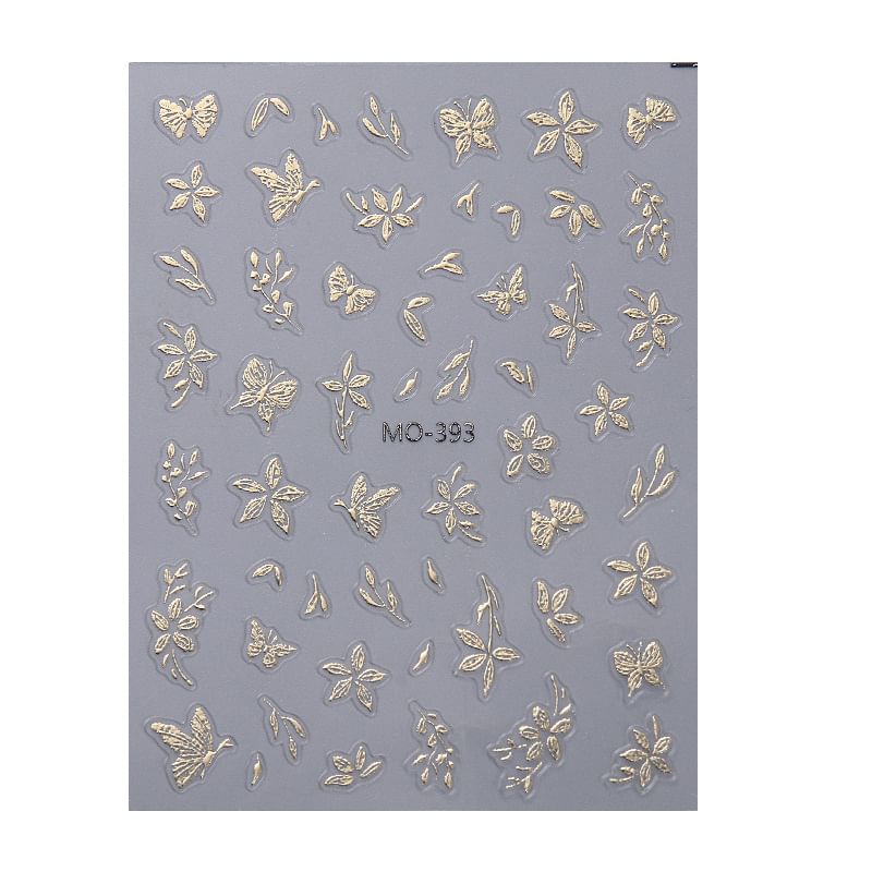 Butterfly Metallic Nail Art Stickers (Various Designs)