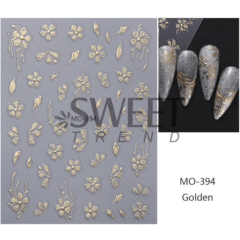 Butterfly Metallic Nail Art Stickers (Various Designs)