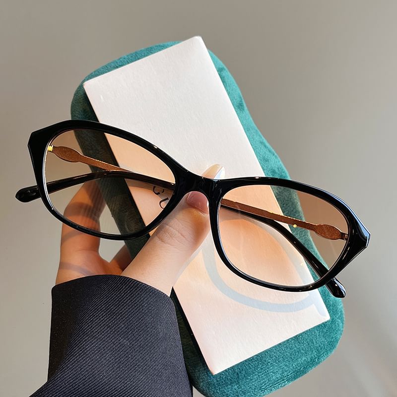 Glitter Oval Frame Sunglasses