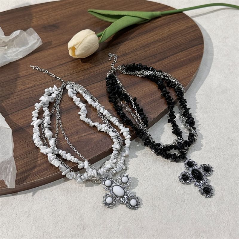 Cross Beaded Necklace