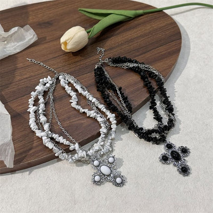 Cross Beaded Necklace