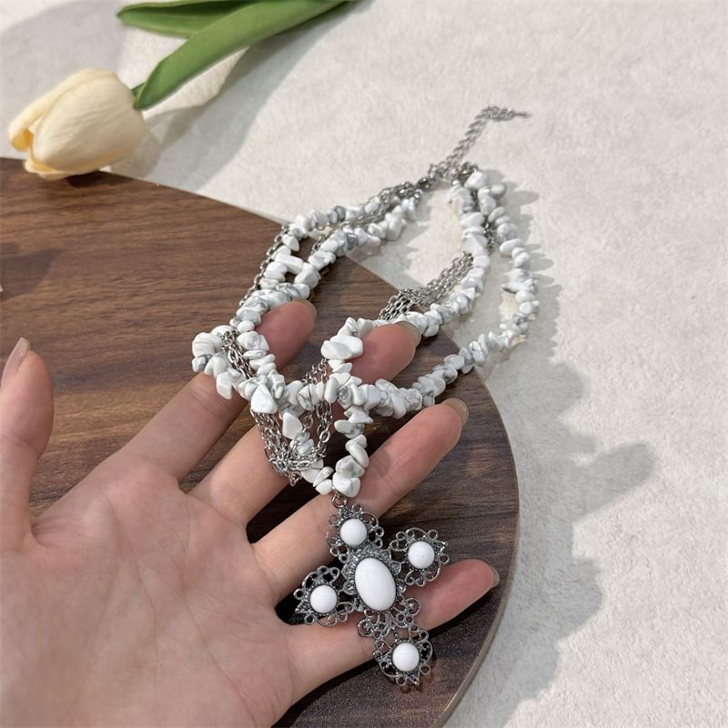 Cross Beaded Necklace