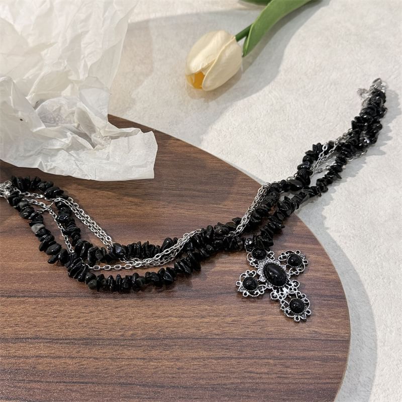 Cross Beaded Necklace