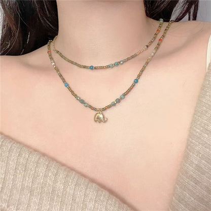 Beaded Necklace / Elephant Necklace