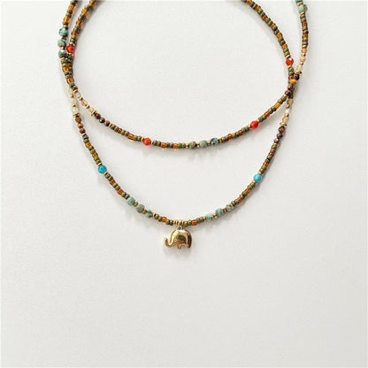 Beaded Necklace / Elephant Necklace