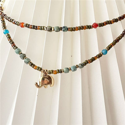 Beaded Necklace / Elephant Necklace
