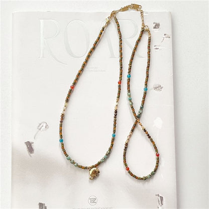 Beaded Necklace / Elephant Necklace