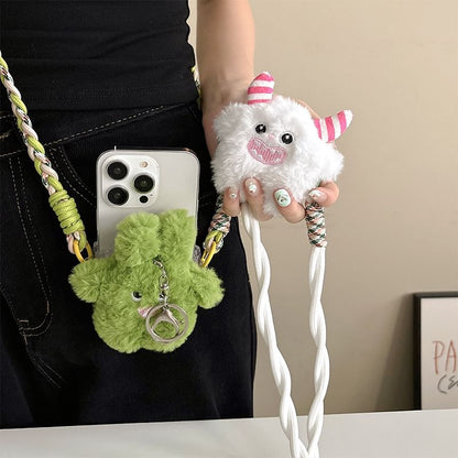 Phone Lanyard On Plush Monster Clip