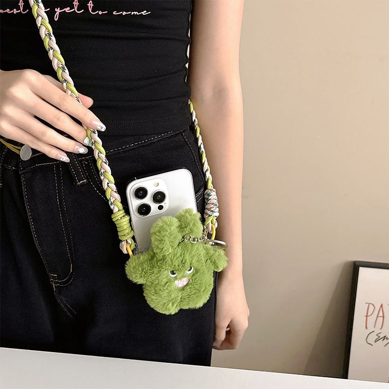 Phone Lanyard On Plush Monster Clip