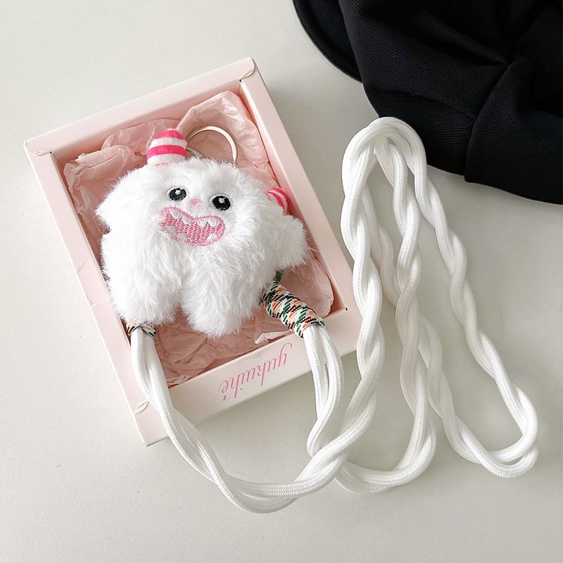 Phone Lanyard On Plush Monster Clip