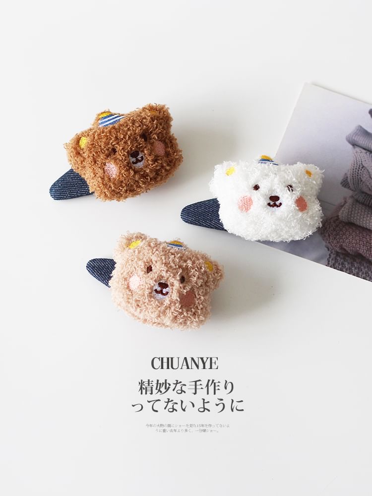 Bear Plush Hair Clip