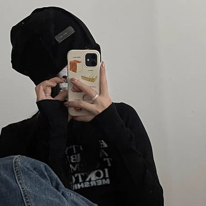 Plain Panel Beanie / Ribbed Knit Beanie