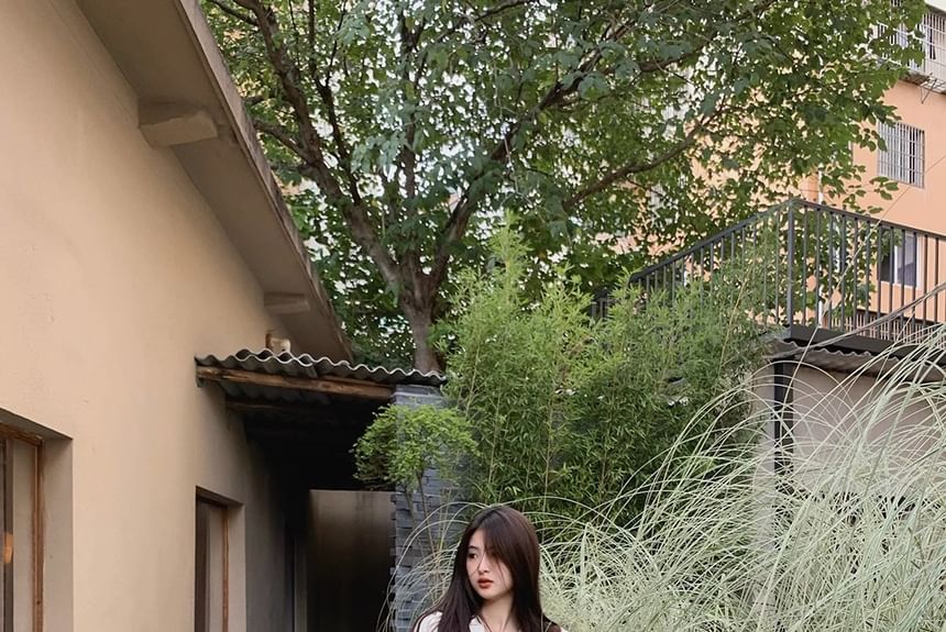 Cowboy Faux Embroidered Leather Chunky Boots Heel Mid-Calf