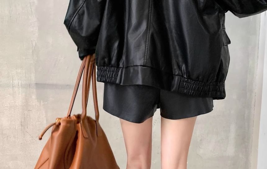 Tall Platform Plain Zip-Up Genuine Boots Leather