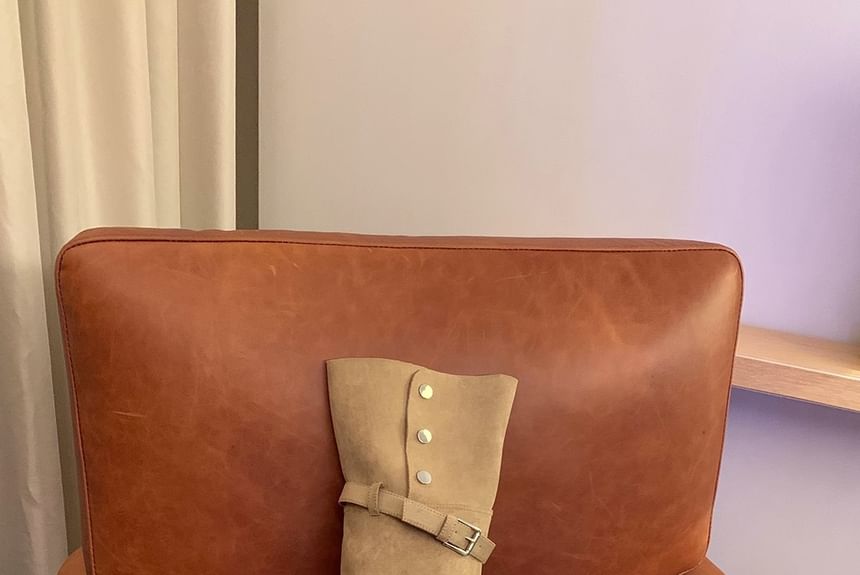 Platform Buckled Over-the-Knee Boots Plain