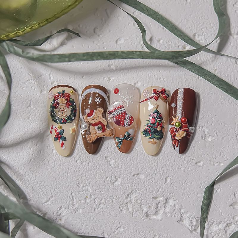 Cartoon Christmas Nail Art Stickers