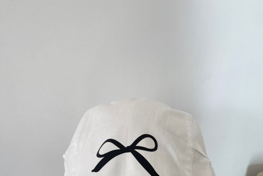Bow Print Newsboy Cap