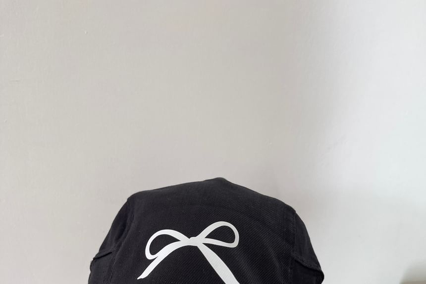 Bow Print Newsboy Cap