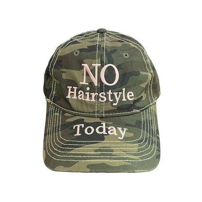 Letter Embroidered Camo Print Baseball Cap