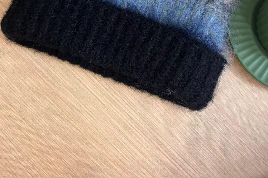 Cat Ear Color Block Beanie