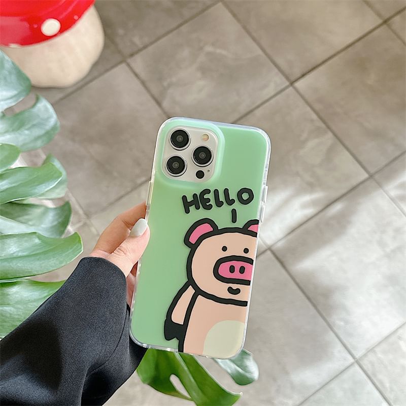 Pig Phone Case - iPhone 16 Pro Max / 16 Pro / 16 Plus / 16 / 15 Pro Max / 15 Pro / 15 Plus / 15 / 14 Pro Max / 14 Pro / 14 Plus / 14 / 13 Pro Max / 13 Pro / 13 / 13 Mini