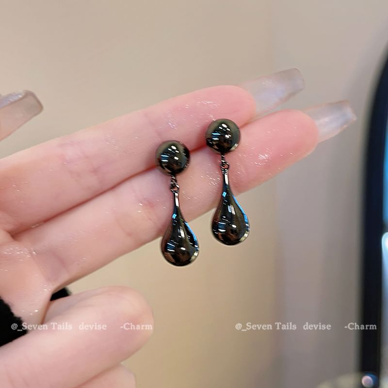 Polished Droplet Alloy Drop Earring