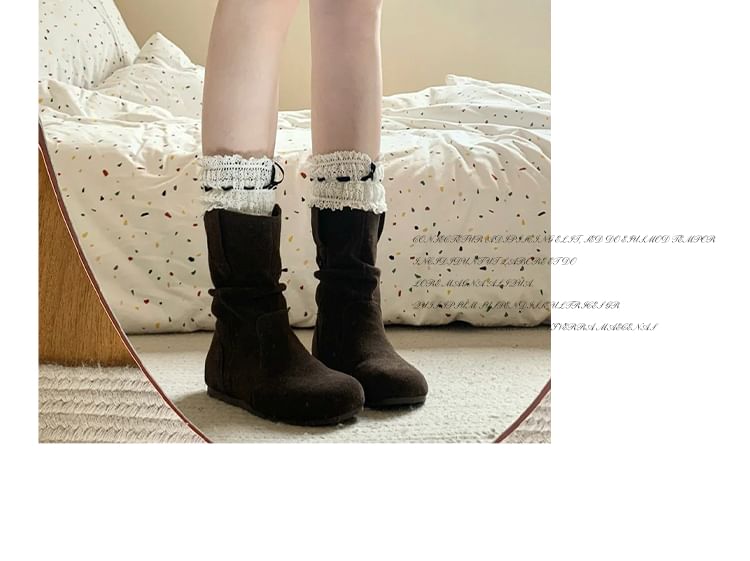 Plain Lace Trim Socks / Set