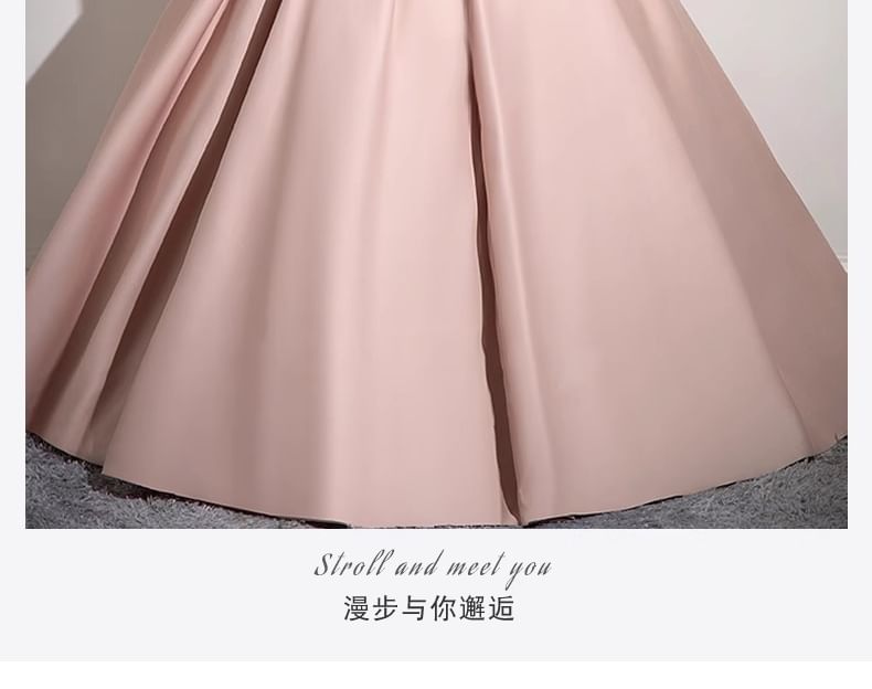 Off-The-Shoulder Two Gown Ball A-Line Evening Tone