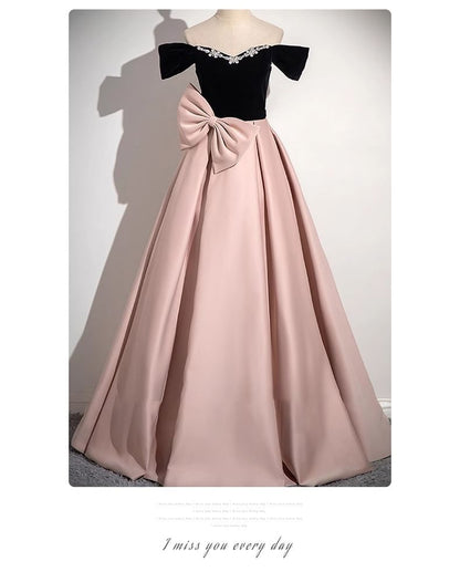Off-The-Shoulder Two Gown Ball A-Line Evening Tone