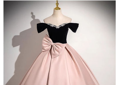 Off-The-Shoulder Two Gown Ball A-Line Evening Tone