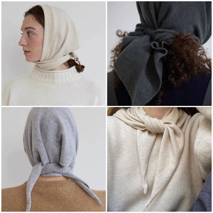 Plain Triangle Wool Scarf