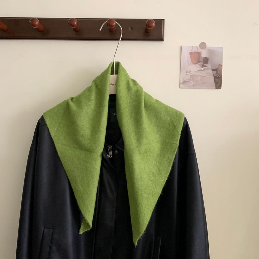 Plain Triangle Wool Scarf