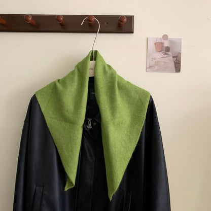 Plain Triangle Wool Scarf
