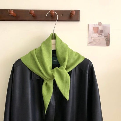 Plain Triangle Wool Scarf