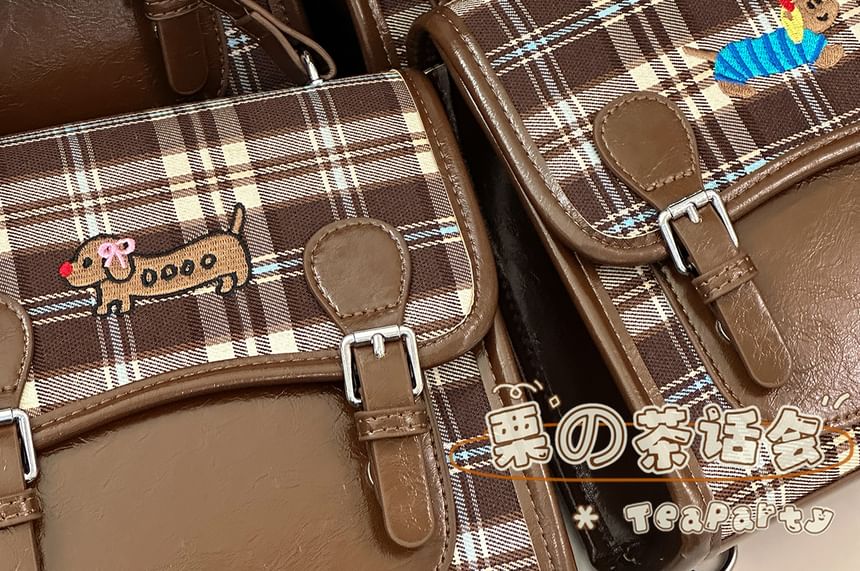 Plaid Flap Crossbody Bag