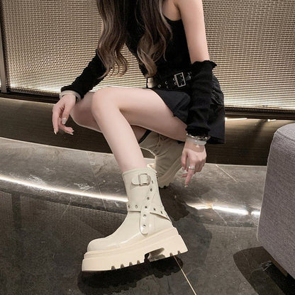 Buckled Platform Boots