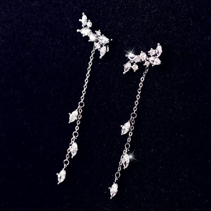 Rhinestone Alloy Dangle Earring