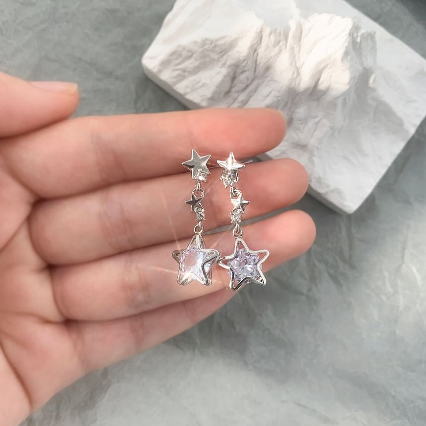 Star Rhinestone Alloy Dangle Earring