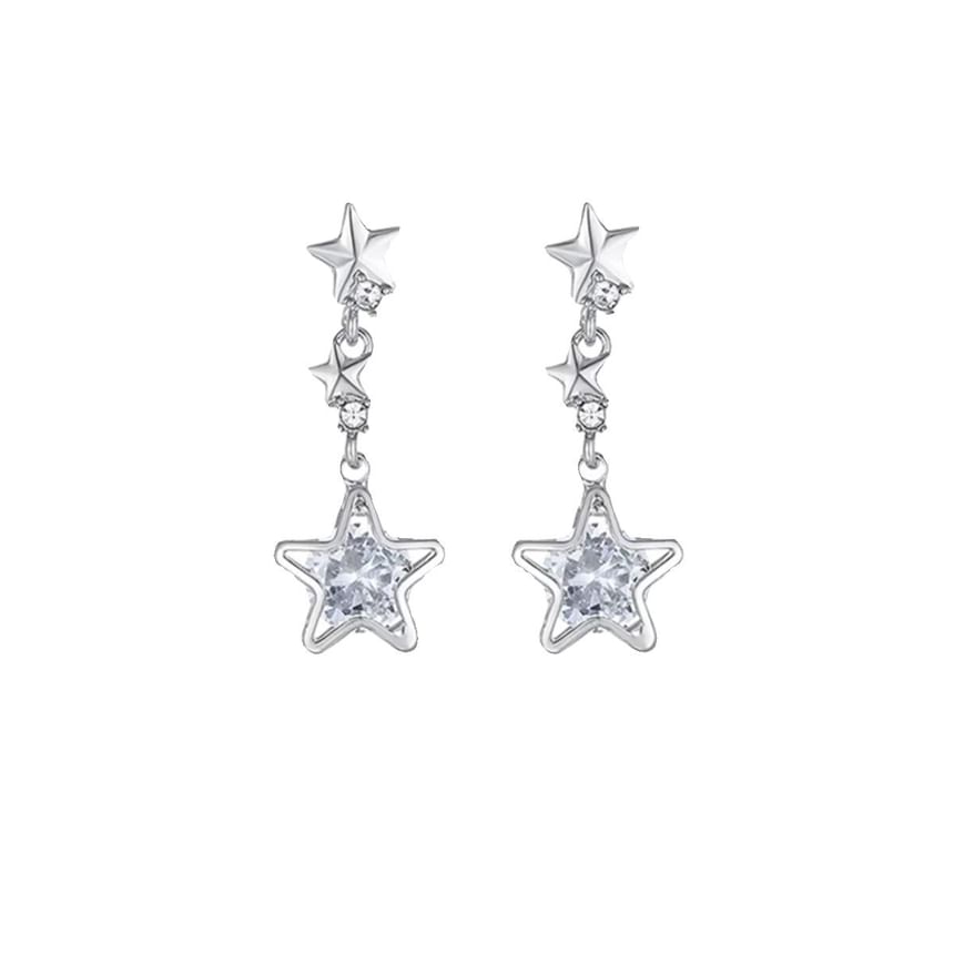 Star Rhinestone Alloy Dangle Earring
