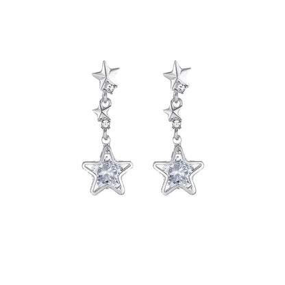 Star Rhinestone Alloy Dangle Earring